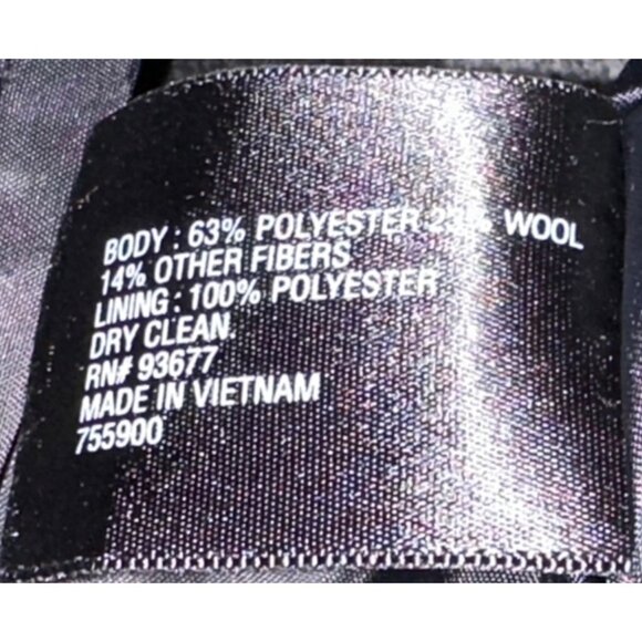 Worthington Mini Skater Skirt Wool Blend Black/Gray Stripes Women's Size 8 - Picture 9 of 16